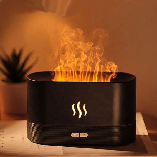 New Trending Products 2022 Flame Humidifier Flame Night Light Aroma Diffuser